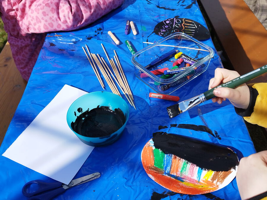 Mal-Aktivität beim Familienzentrum Parkstadt Schwabing